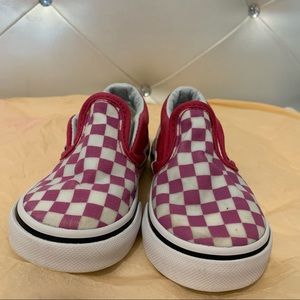 Toddler Pink and white Vans